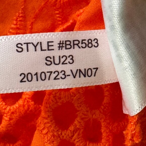 Like new! J. Crew Embroidered Eyelet Lace Sleeveless Top in Soft Orange … - Picture 7 of 10